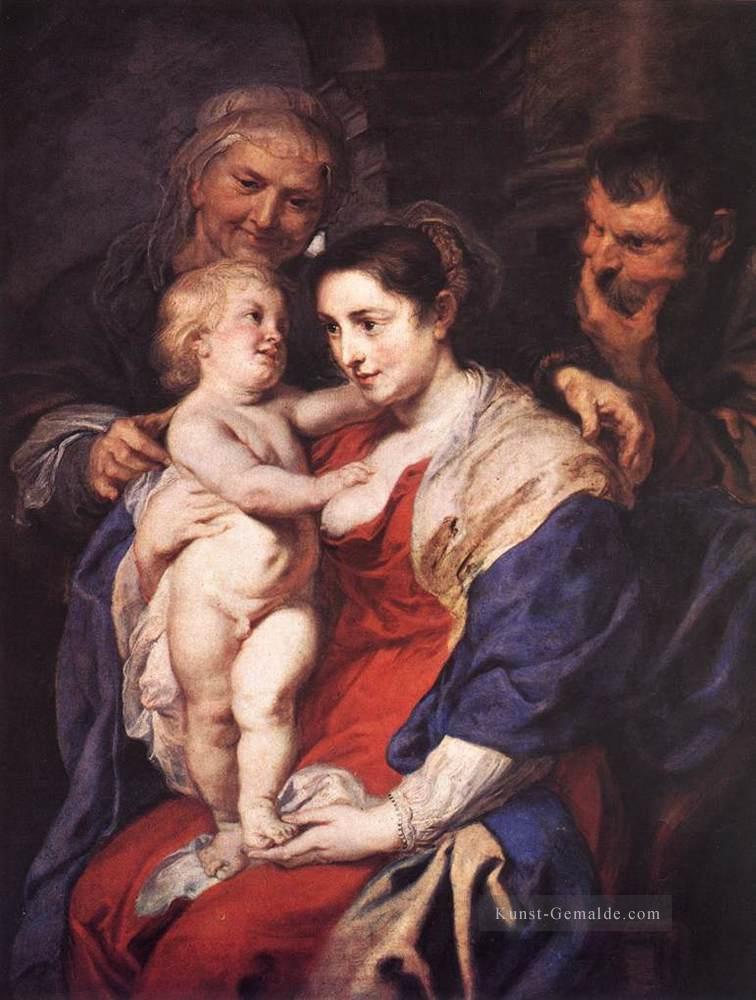 Die Heilige Familie mit St Anne Barock Peter Paul Rubens Ölgemälde